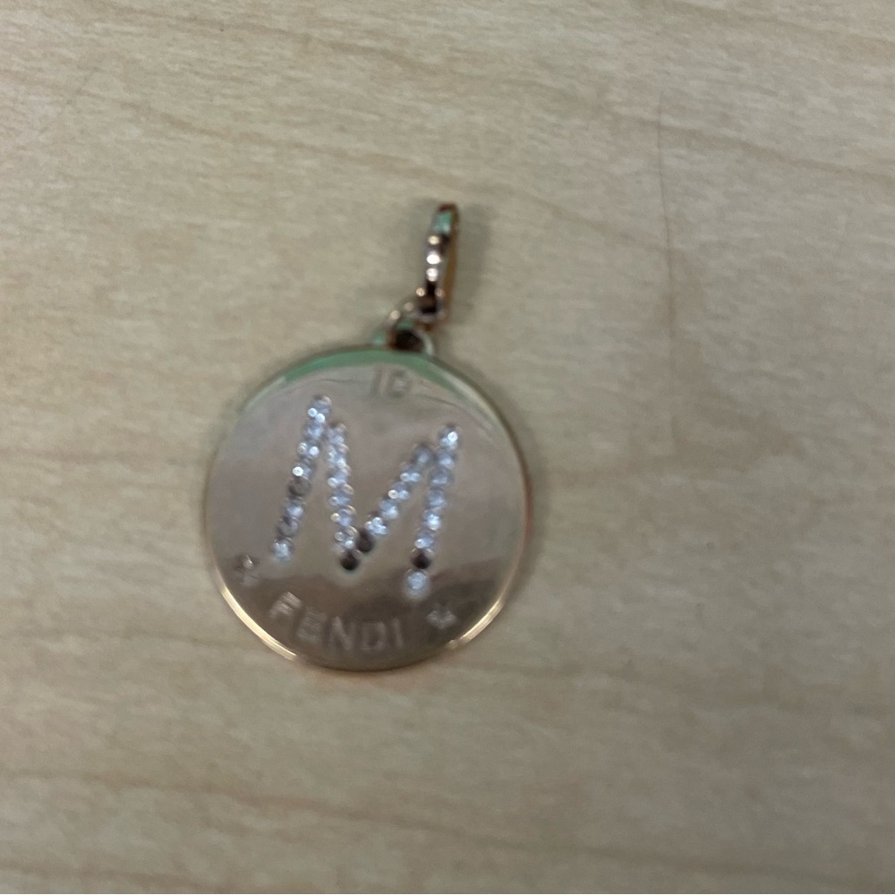 Fendi
Fendi Gold Tone Crystal M Identity Charm Pendant